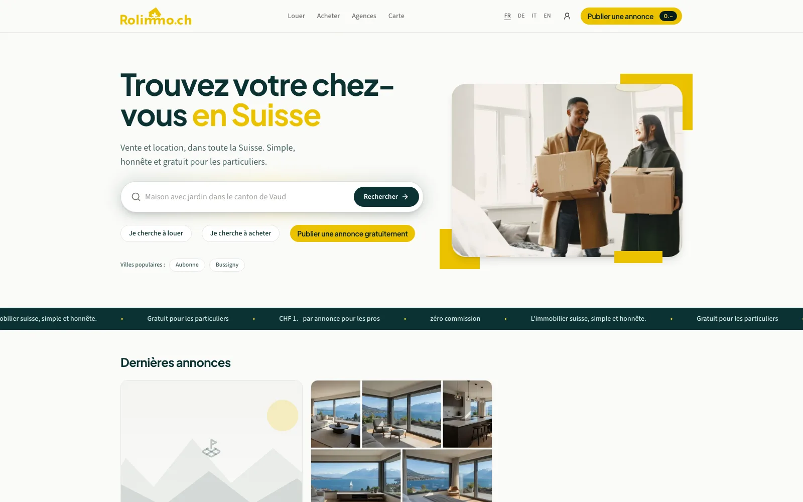 Rolimmo.ch : la marketplace immobilière suisse nouvelle génération